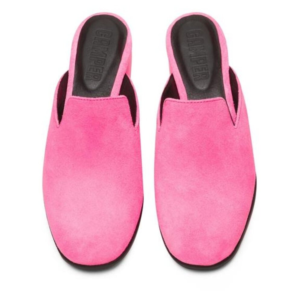 NEW Camper Katie Pink Nubuck Leather Slide Pump Women's 6